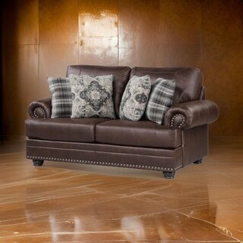 Jade 72 Inch Loveseat, Rich Brown Microfiber, 4 Pillows Soft Cushions ... with Discover the Comfort and Style of Your Jade 98 Inch Sofa